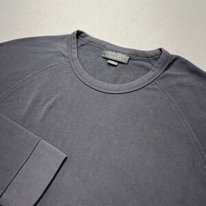 Free Fly Mens Bamboo Fleece Sweatshirt XL Charcoal Gray Raglan Crewneck Pullover